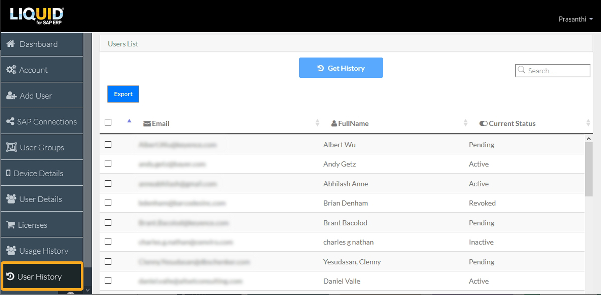 Then, you can view the Users List table. This table will display the ...